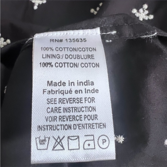 LOVE SAM Water Lily Off The Shoulder Washed Black Jumpsuit Sz Small LIKE NEW - Picture 16 of 16